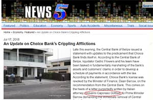 An Update on Choice Bank’s Crippling Afflictions